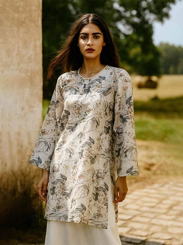 Bloomtide Chikankari Lawn shirt
