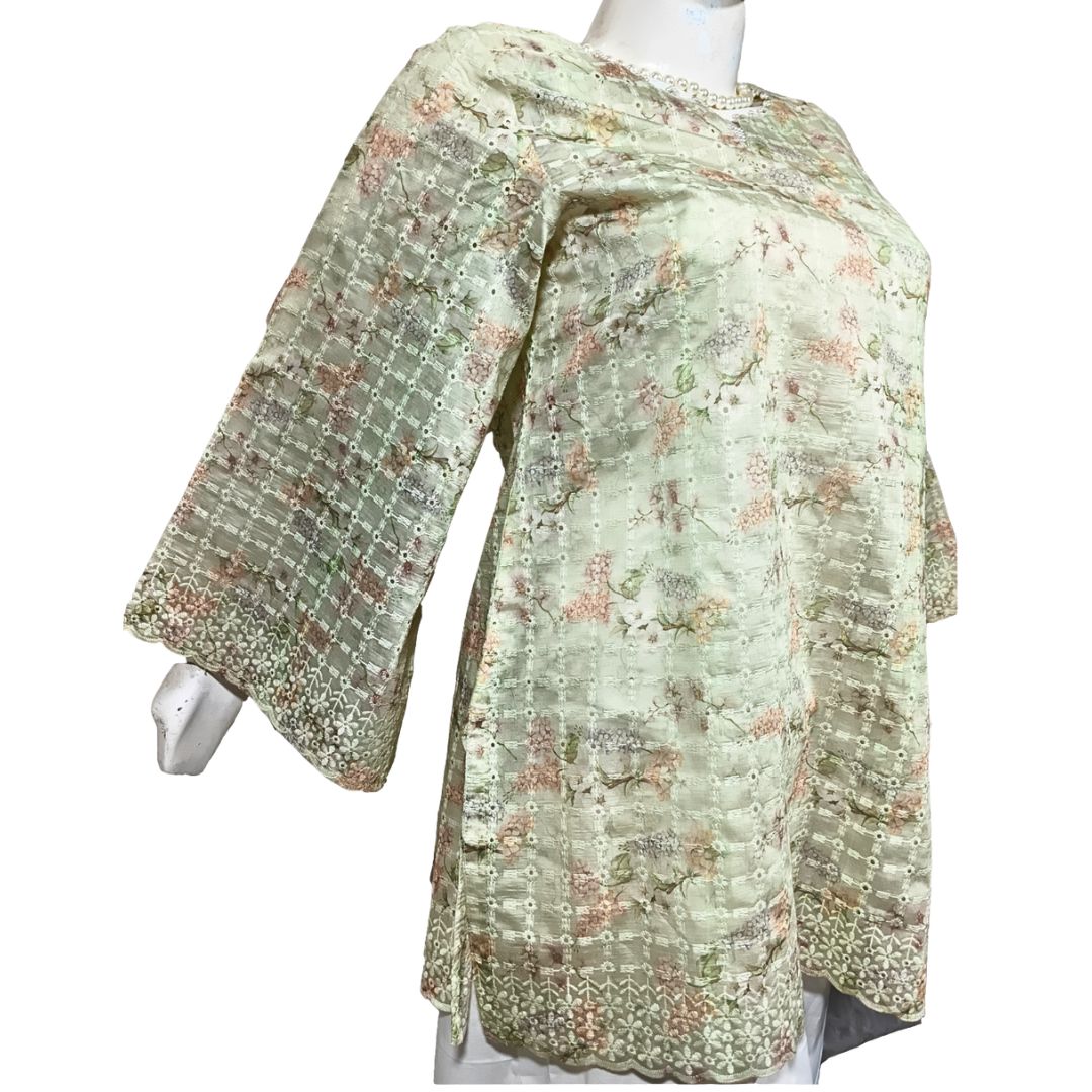 Florevo Chickankari Lawn shirt