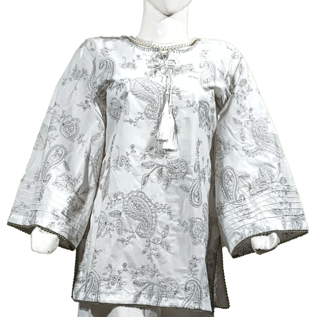 Naz Chikankari Lawn shirt