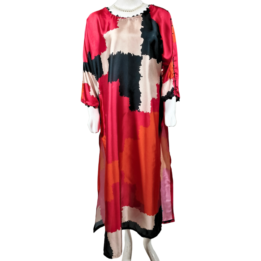 Printed Abstract Silk Shirt
