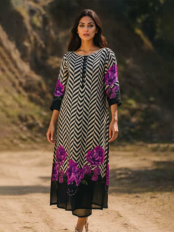 Printed overall Silk Shirt