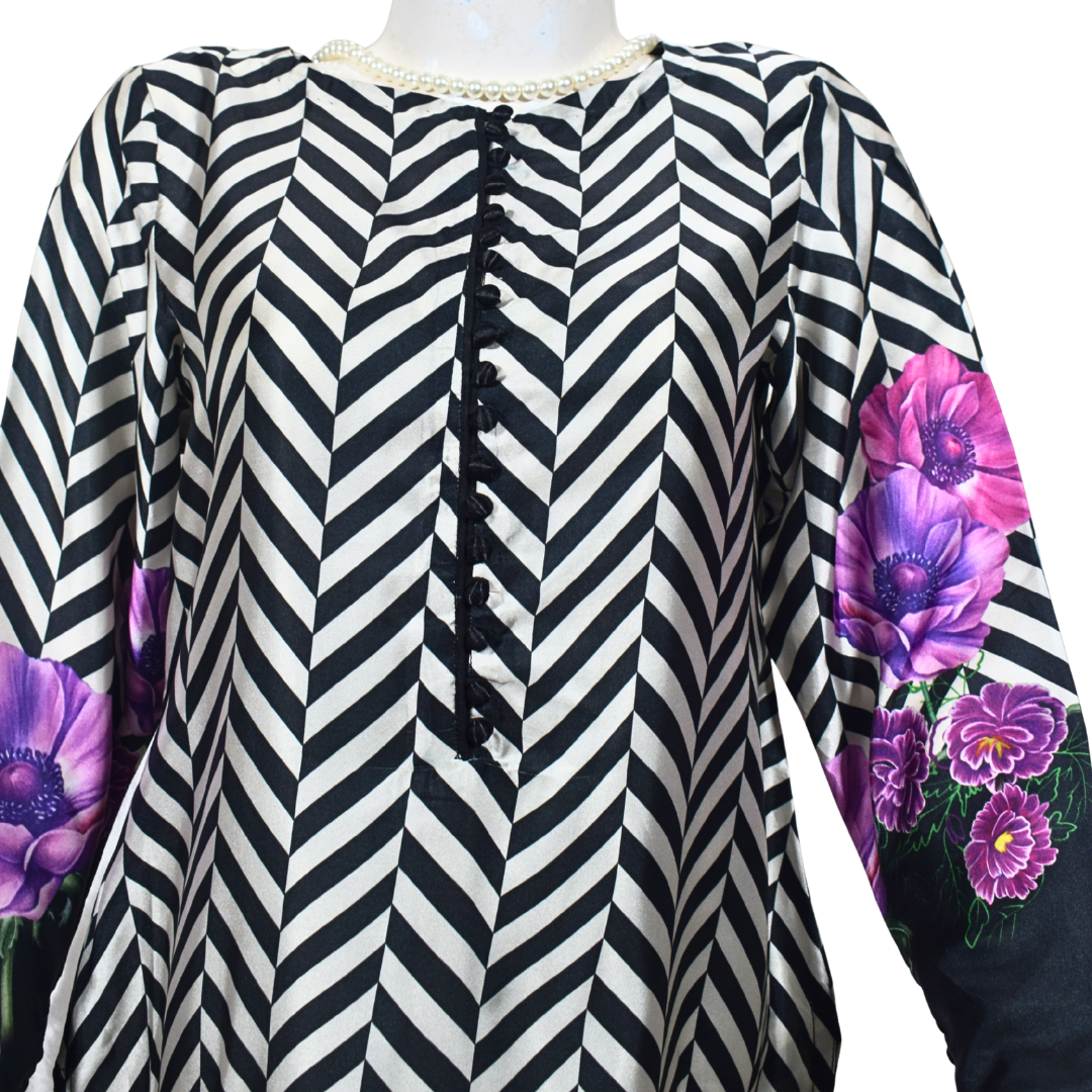 Printed overall Silk Shirt