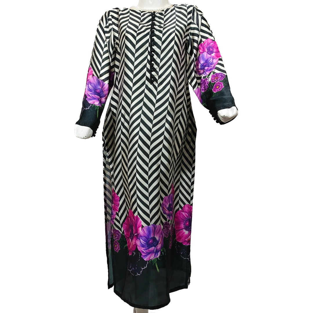 Printed overall Silk Shirt