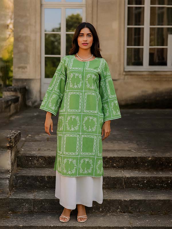 Breezy Embroidered Lawn Shirt